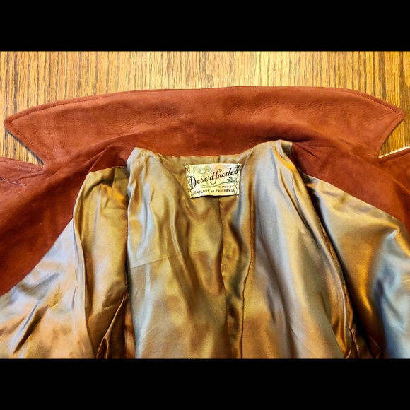 1950 Western Desert Suede fringe leather jacket pants skirt suit H Bar C museum - Picture 13 of 16